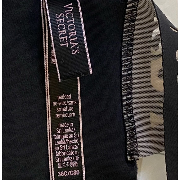 Victoria's Secret Black Bra with Gray Lace Detail - Picture 5 of 8